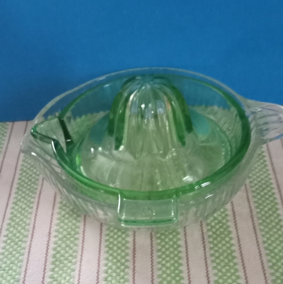 Vintage Green/1930 Uranium Depression glass and Vintage Circa 1950 Federal glass - Picture 1 of 2